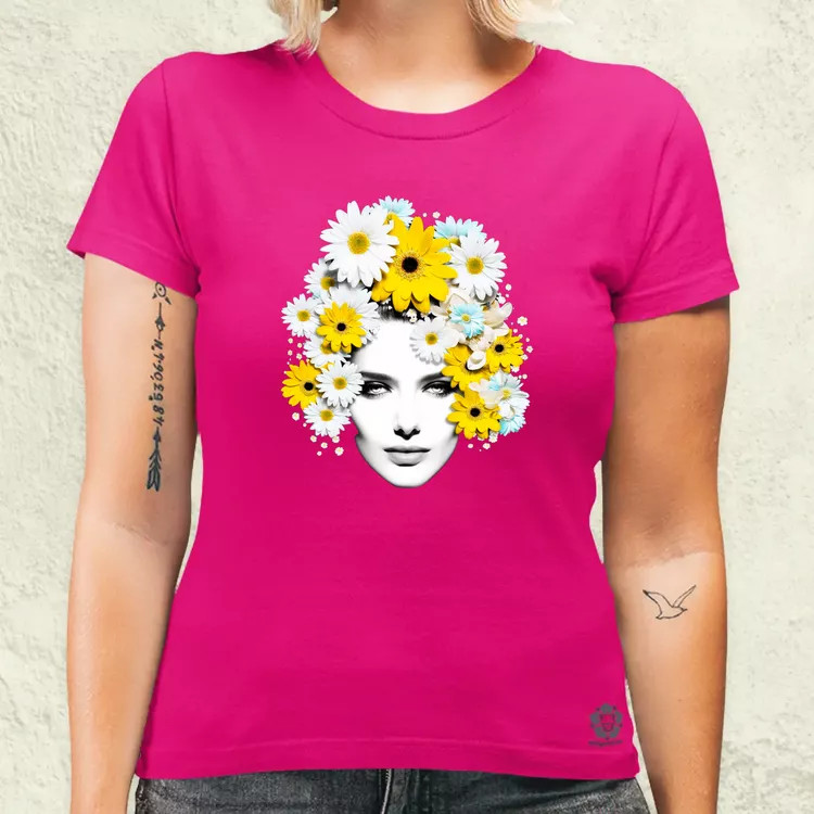 Pop art százszorszép női póló