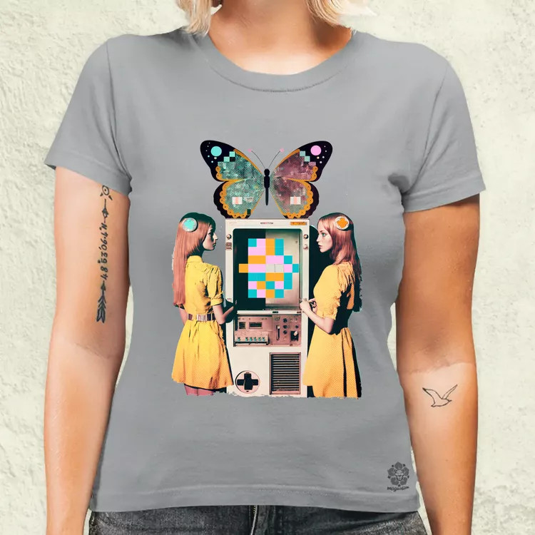 Számítástechnika születése szürrealista pop art v1 női póló