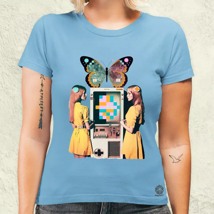Számítástechnika születése szürrealista pop art v1 női póló