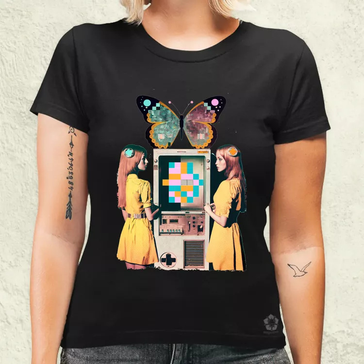 Számítástechnika születése szürrealista pop art v1 női póló