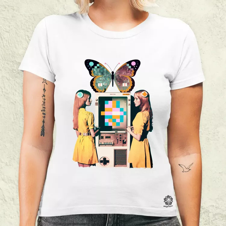 Számítástechnika születése szürrealista pop art v1 női póló