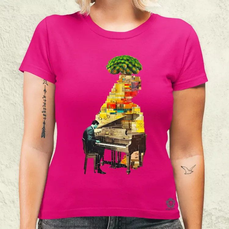 Szürreál pop art fantázia v10 női póló