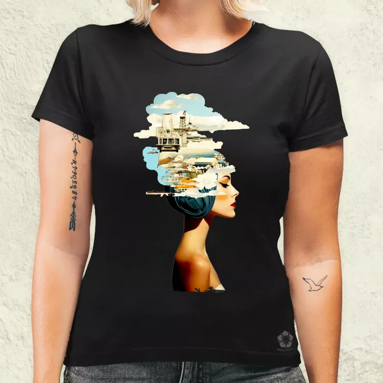 Szürreál pop art fantázia v2 női póló