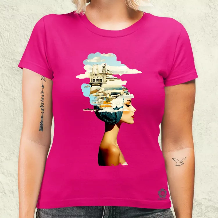 Szürreál pop art fantázia v2 női póló