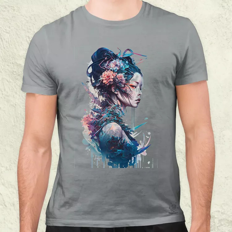 Cyberpunk Gésa v3 férfi póló