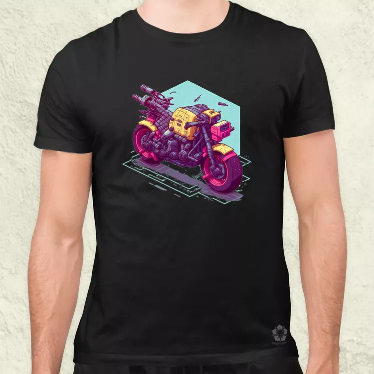 Cyberpunk motor férfi póló