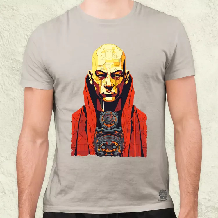 Cyberpunk szerzetes v1 férfi póló