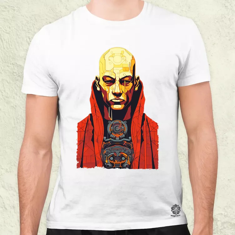 Cyberpunk szerzetes v1 férfi póló