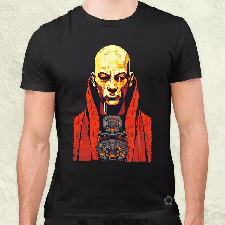Cyberpunk szerzetes v1 férfi póló