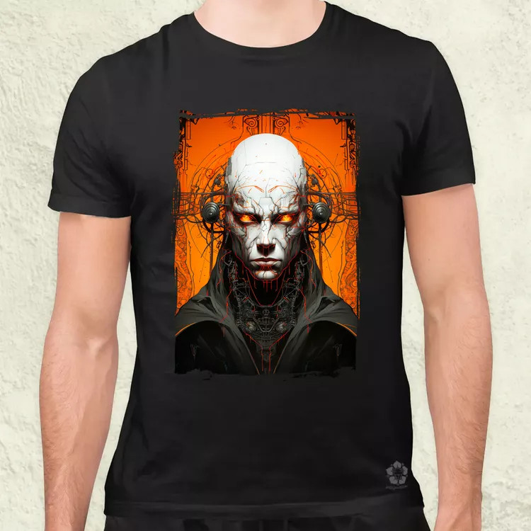 Cyberpunk szerzetes v6 férfi póló