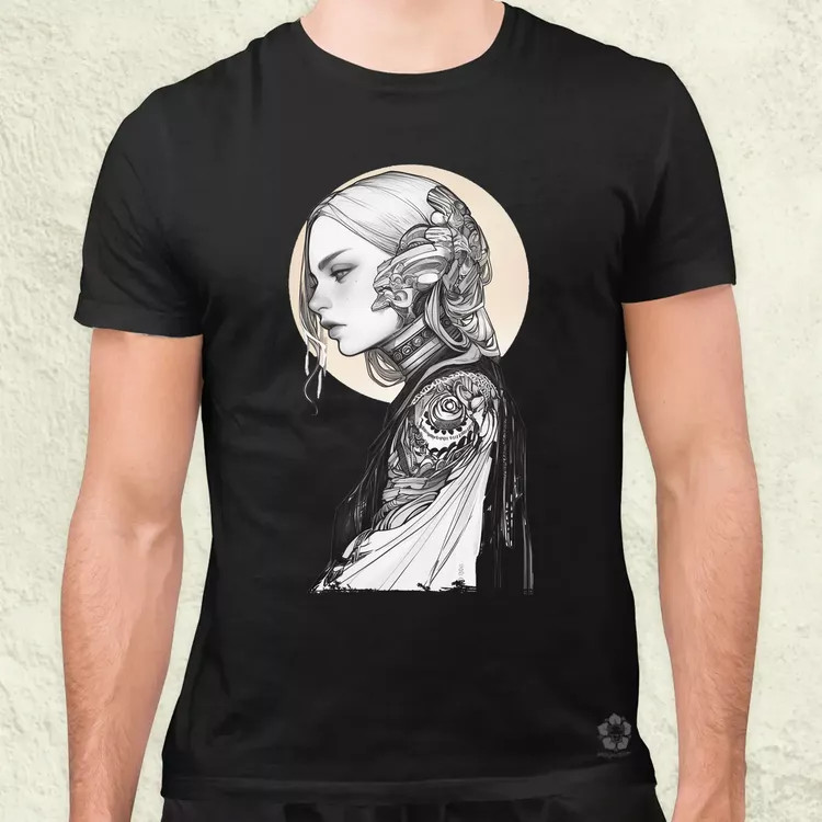 Dark cyberpunk portré v1 férfi póló