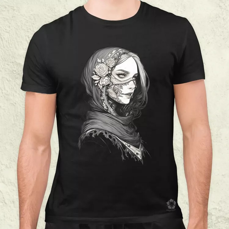 Dark cyberpunk portré v10 férfi póló