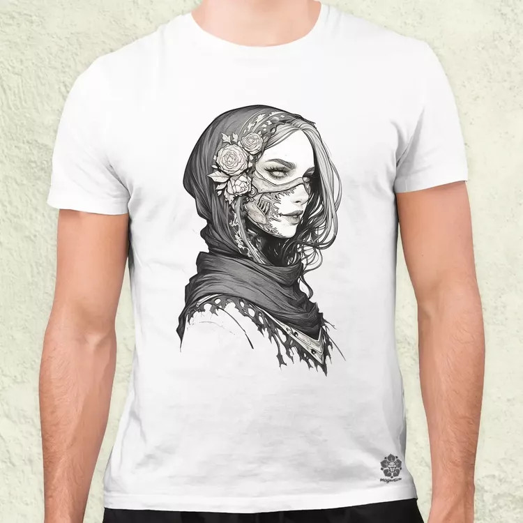 Dark cyberpunk portré v10 férfi póló
