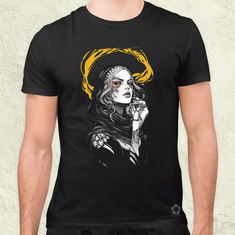Dark cyberpunk portré v11 férfi póló