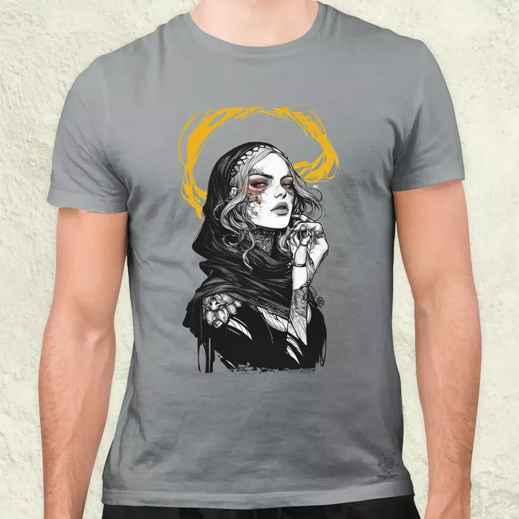 Dark cyberpunk portré v11 férfi póló
