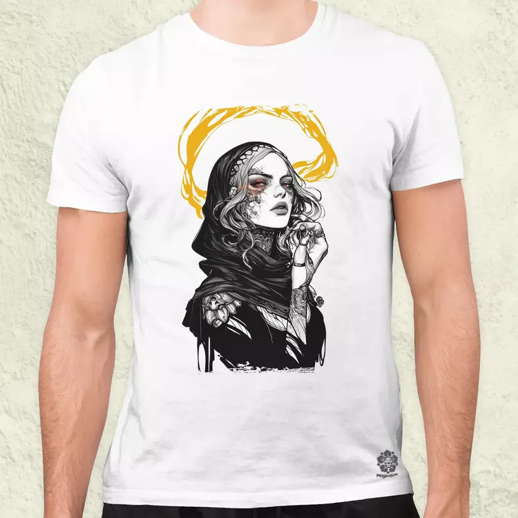 Dark cyberpunk portré v11 férfi póló