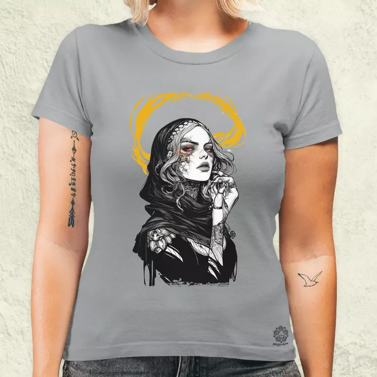 Dark cyberpunk portré v11 női póló