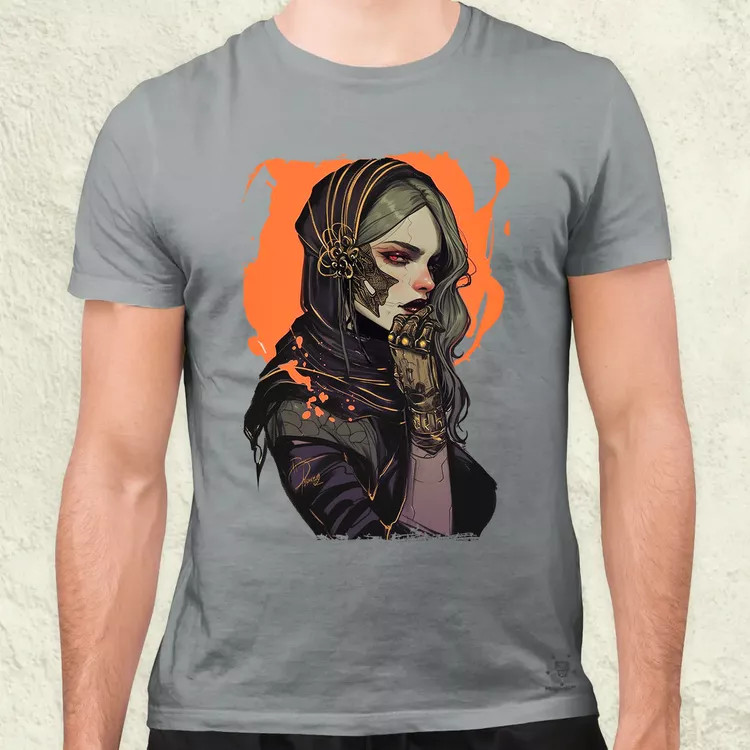 Dark cyberpunk portré v14 férfi póló