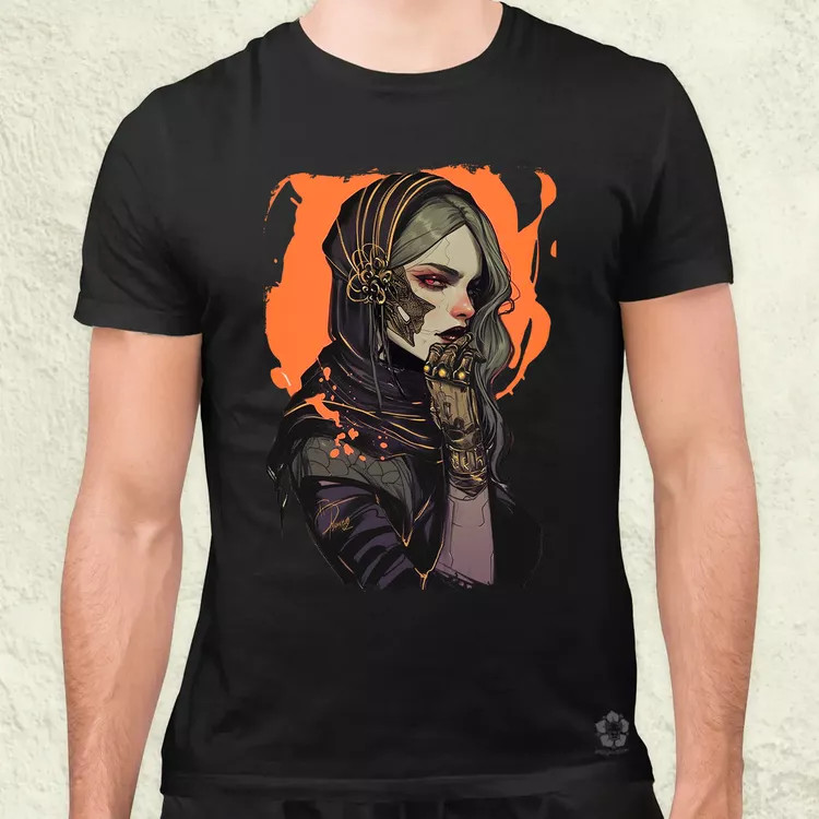 Dark cyberpunk portré v14 férfi póló