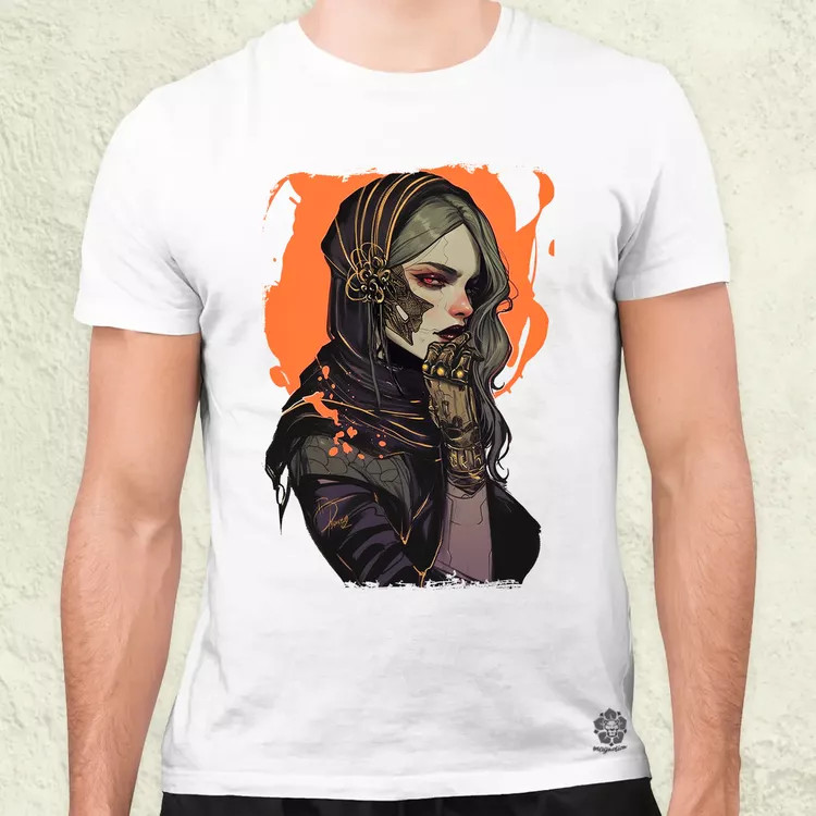 Dark cyberpunk portré v14 férfi póló