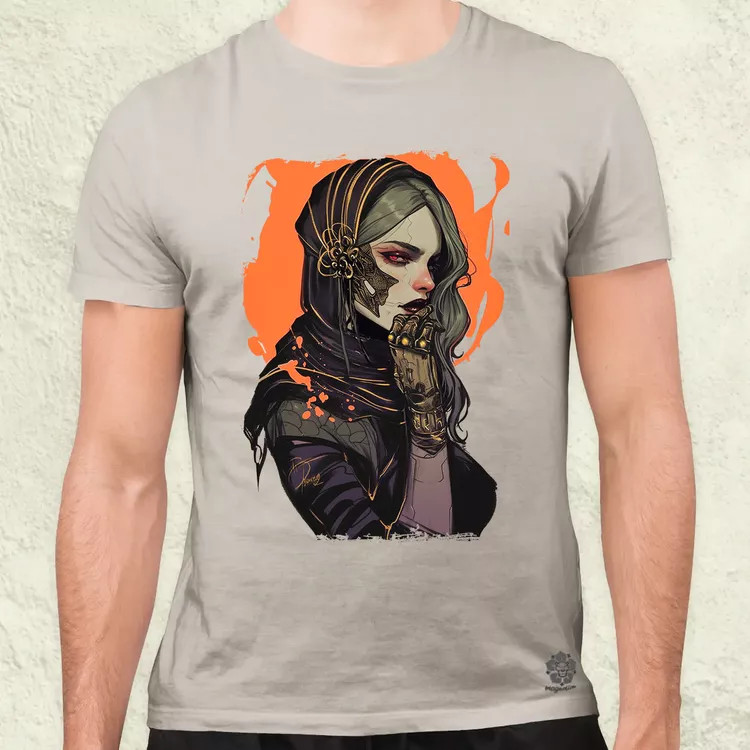 Dark cyberpunk portré v14 férfi póló