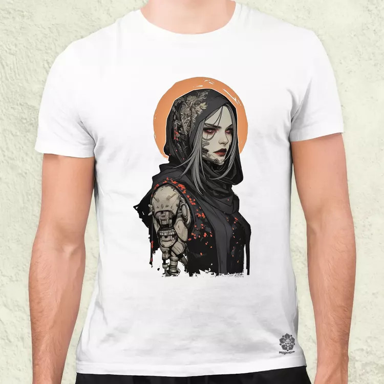 Dark cyberpunk portré v15 férfi póló