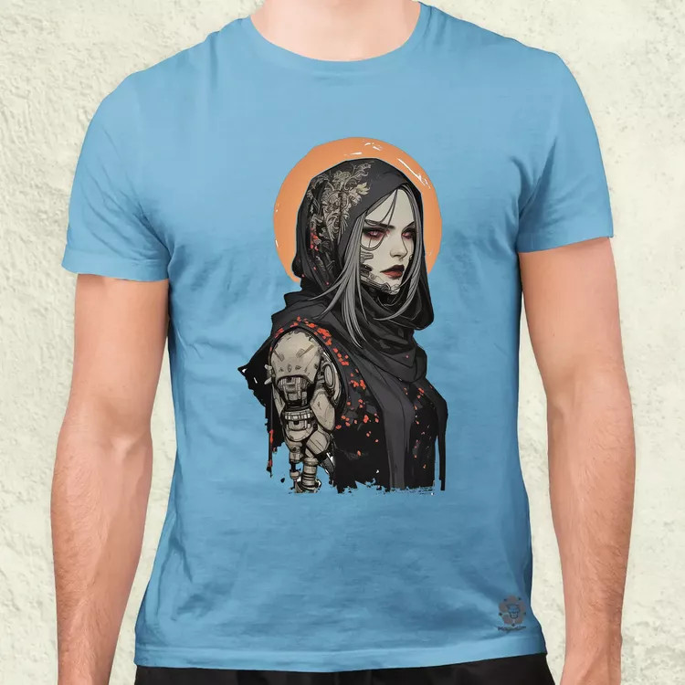 Dark cyberpunk portré v15 férfi póló