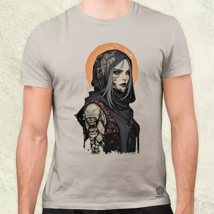 Dark cyberpunk portré v15 férfi póló