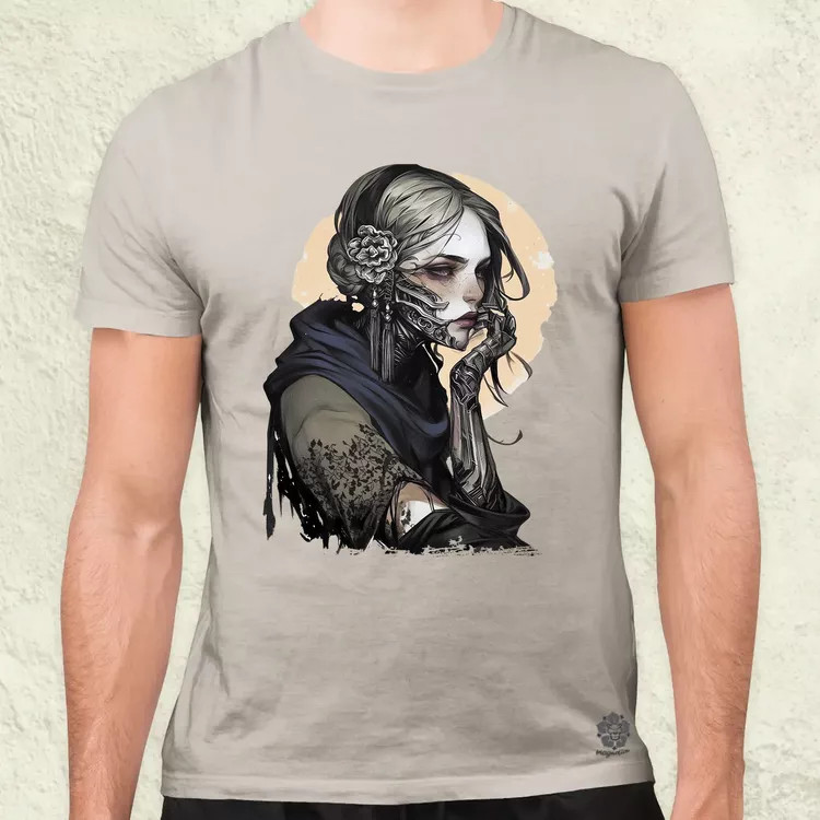 Dark cyberpunk portré v16 férfi póló