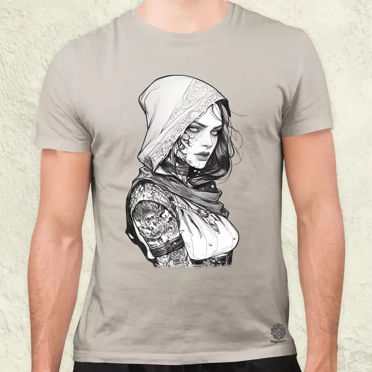 Dark cyberpunk portré v17 férfi póló