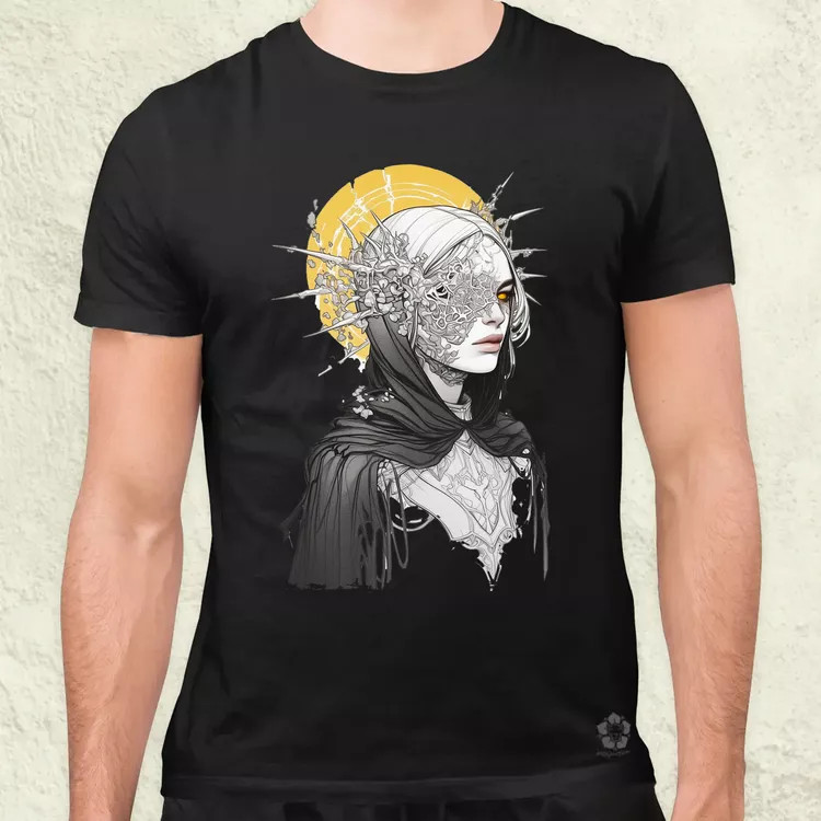 Dark cyberpunk portré v18 férfi póló
