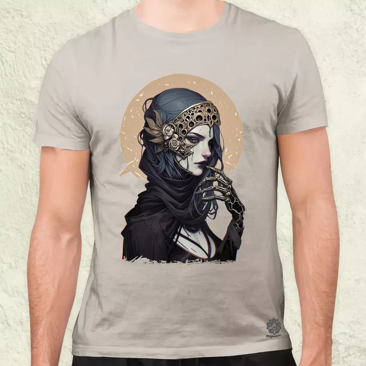 Dark cyberpunk portré v2 férfi póló