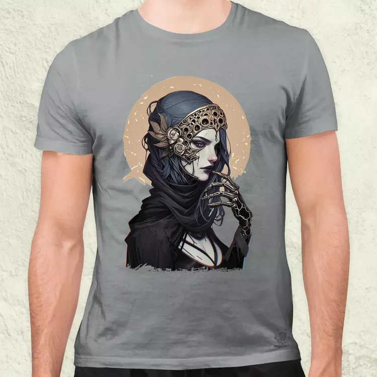 Dark cyberpunk portré v2 férfi póló
