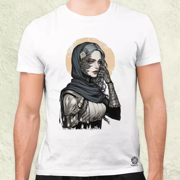 Dark cyberpunk portré v3 férfi póló