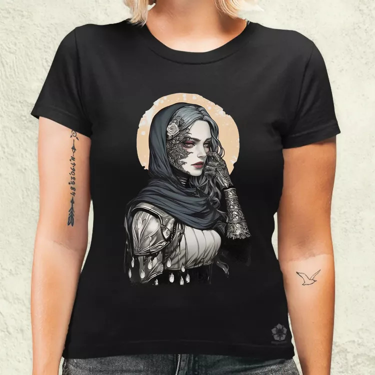 Dark cyberpunk portré v3 női póló
