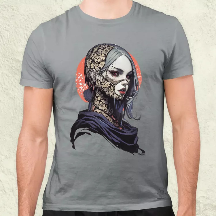 Dark cyberpunk portré v5 férfi póló