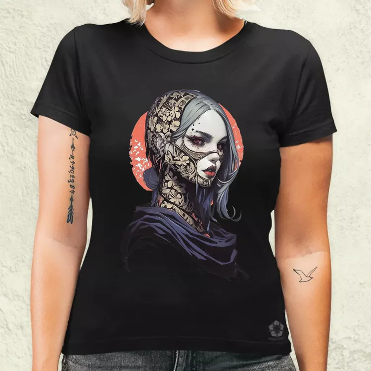 Dark cyberpunk portré v5 női póló