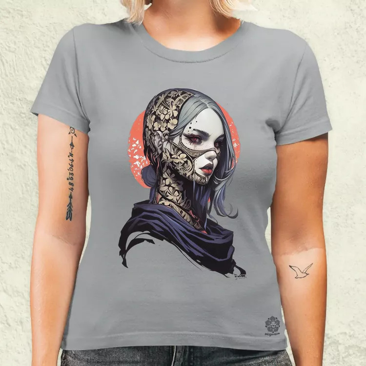 Dark cyberpunk portré v5 női póló