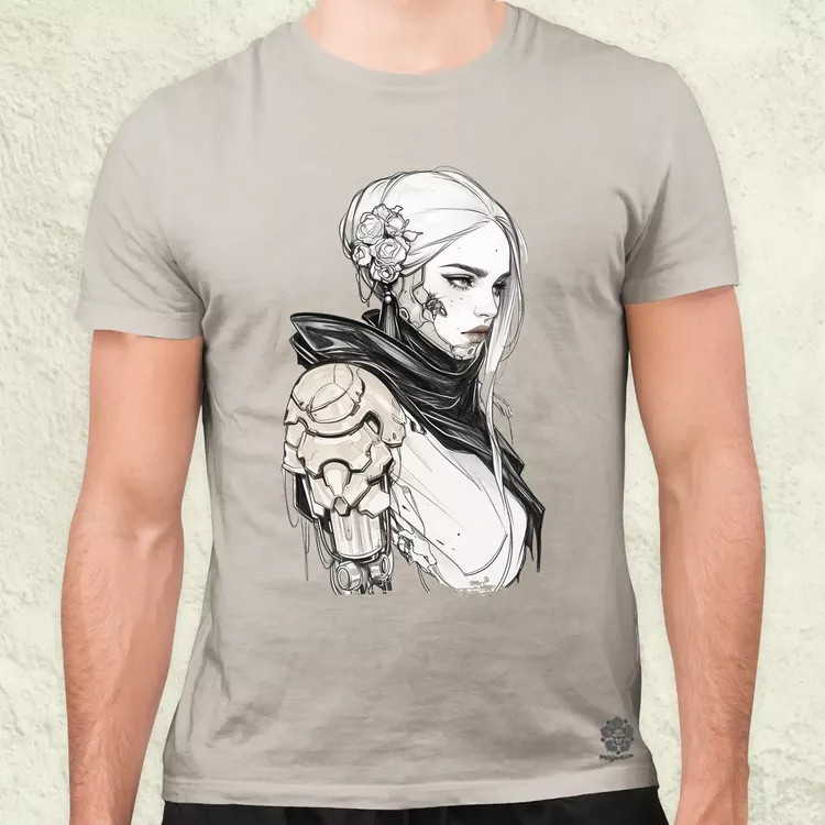 Dark cyberpunk portré v6 férfi póló