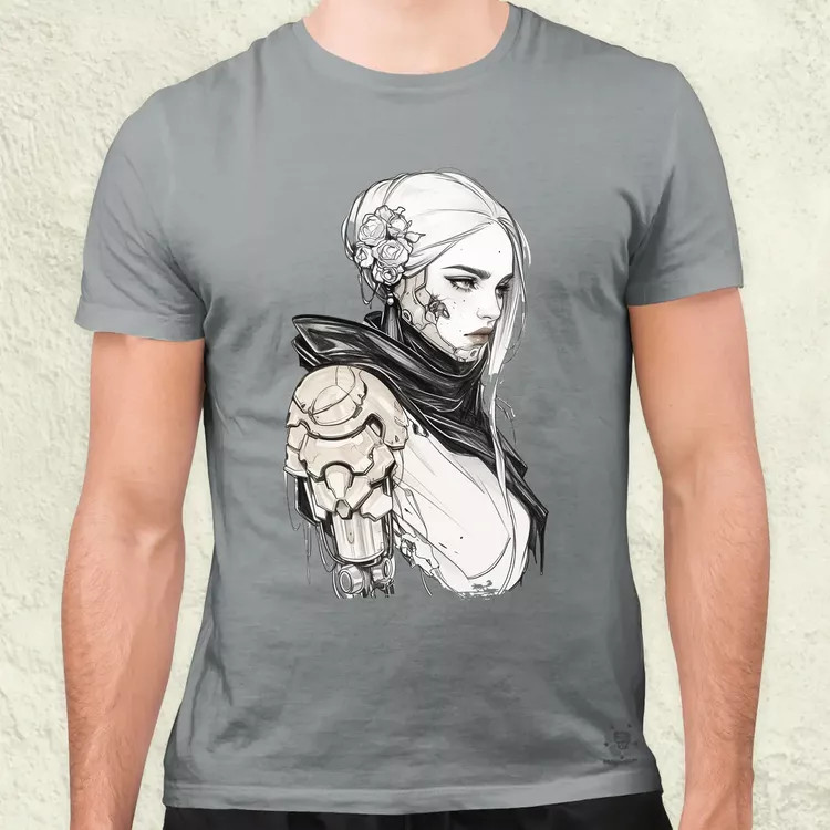 Dark cyberpunk portré v6 férfi póló