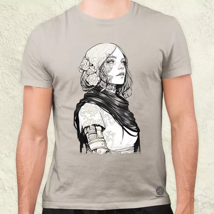 Dark cyberpunk portré v7 férfi póló