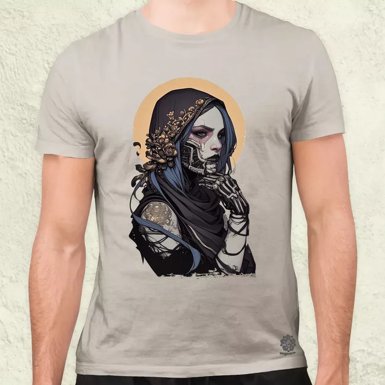Dark cyberpunk portré v9 férfi póló
