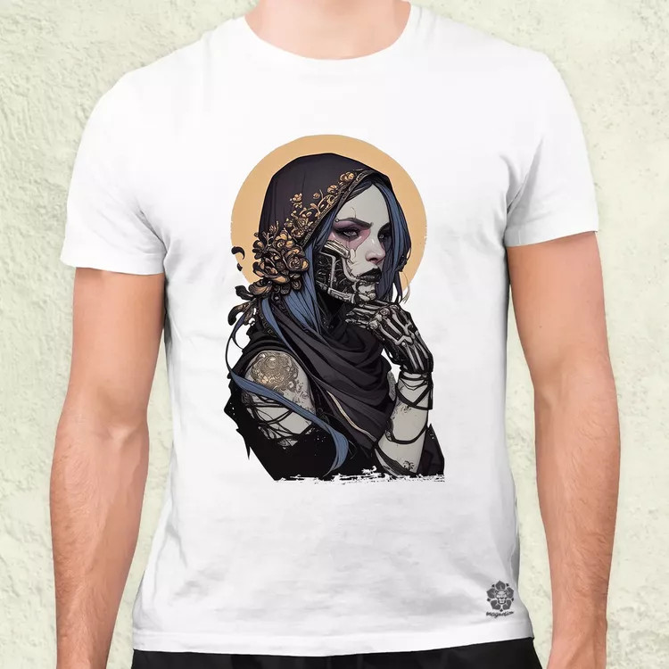 Dark cyberpunk portré v9 férfi póló