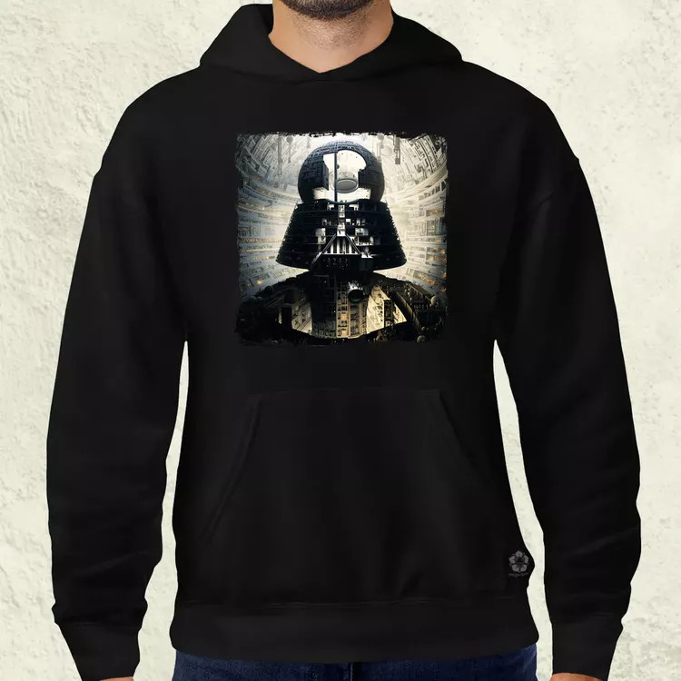 Pareidolia Darth Vader Halálcsillag fantázia v8 férfi pulóver