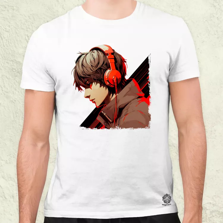 Minimalista Cyberpunk srác v2 férfi póló