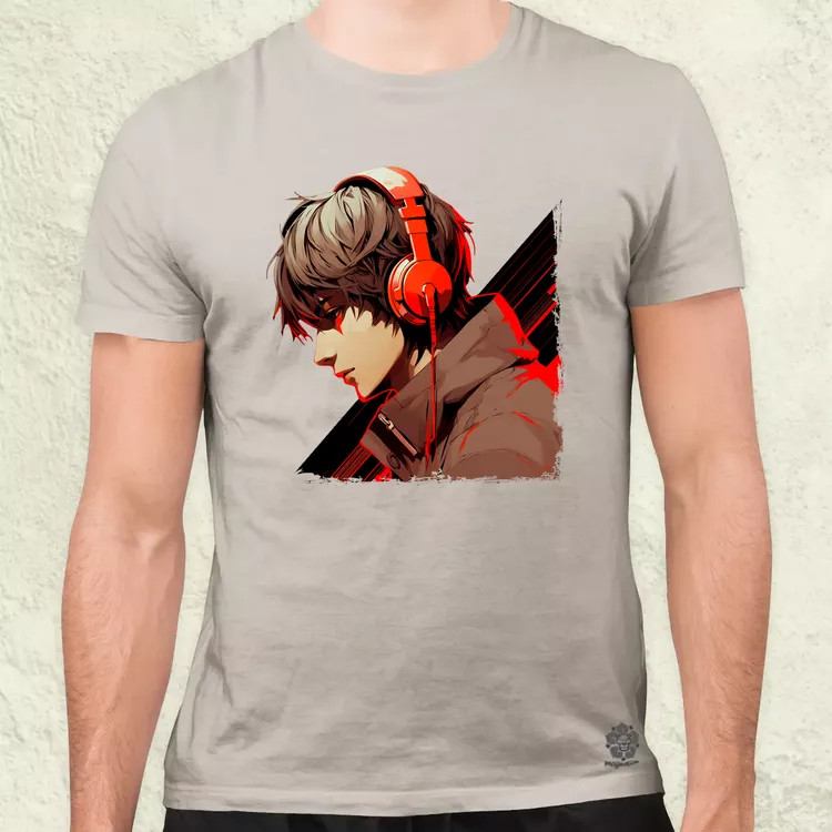 Minimalista Cyberpunk srác v2 férfi póló