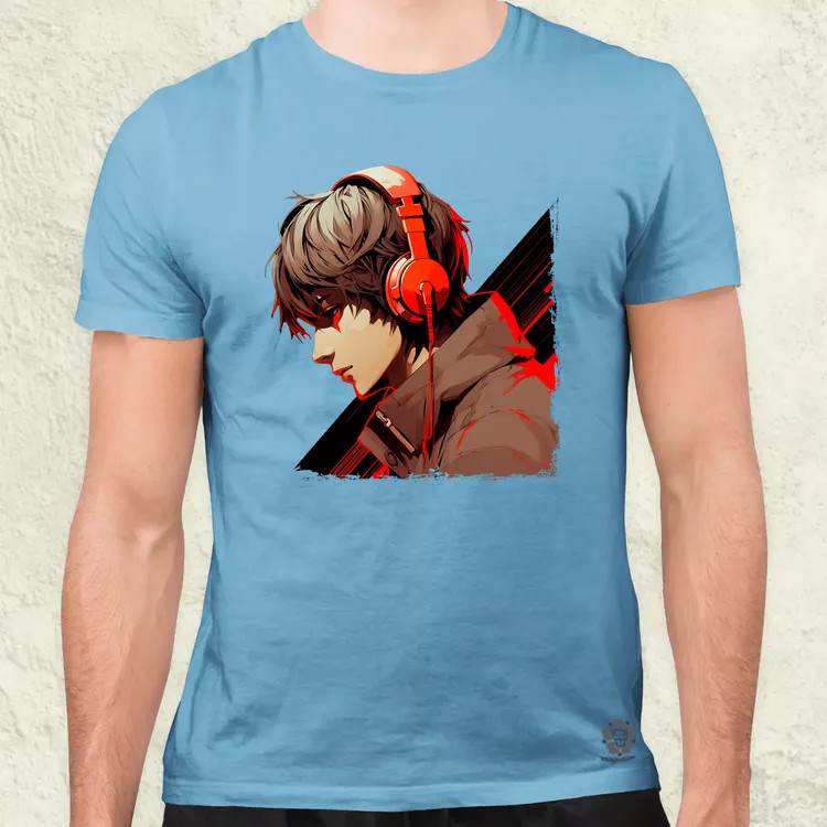Minimalista Cyberpunk srác v2 férfi póló