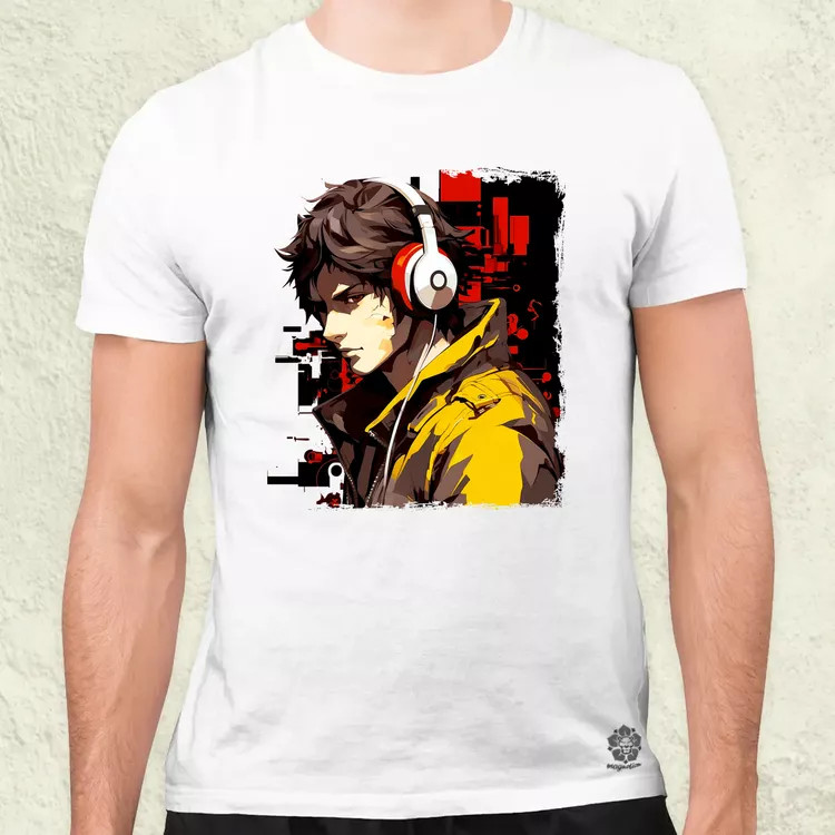Minimalista Cyberpunk srác v3 férfi póló