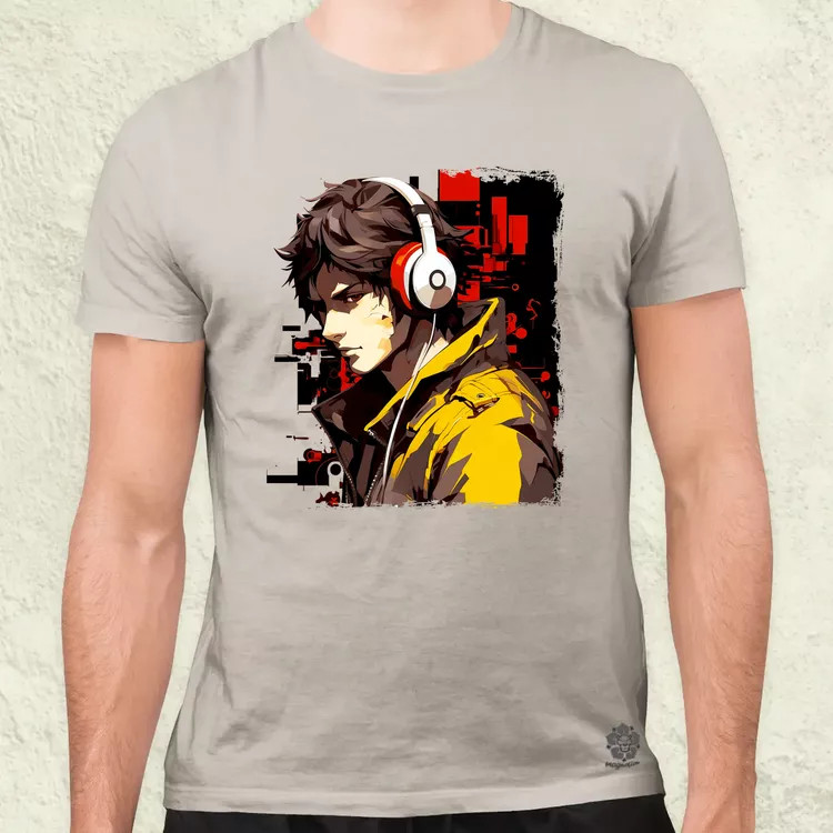 Minimalista Cyberpunk srác v3 férfi póló
