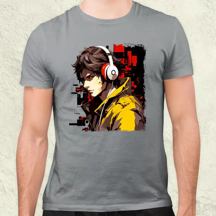 Minimalista Cyberpunk srác v3 férfi póló